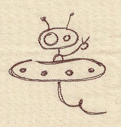 alien peace line embroidery