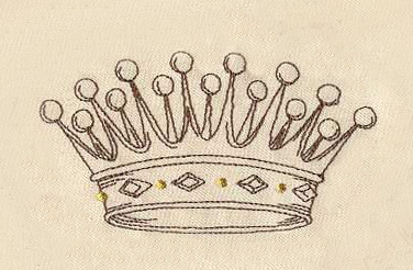 crown line embroidery