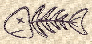 skeleyfish line embroidery
