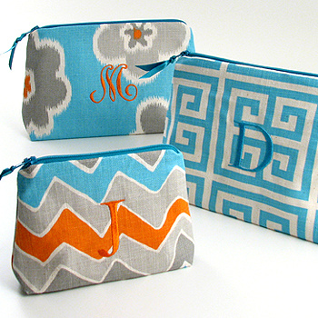 Personalized Cosmetic Bags, Monogrammed Cosmetic Bags