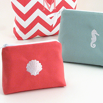 Personalized Faux Suede Cosmetic Bags by Objects of Desire