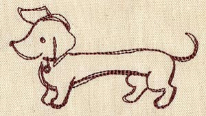 hot dog line embroidery