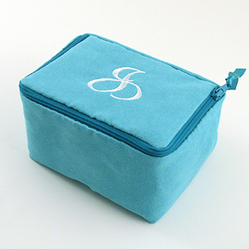 personalized faux suede jewelry case by Objects of Desire